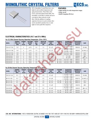 ECS-10.7-30A datasheet  